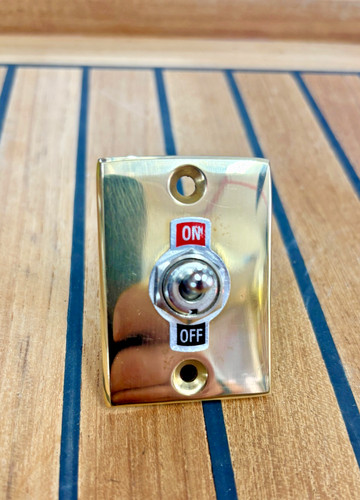 Polished brass toggle - brass, switch