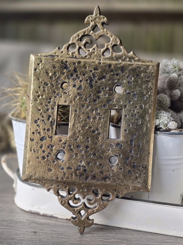 Vintage hammered solid brass - hammered,
