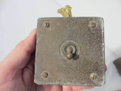 Vintage brass light switch - brass,