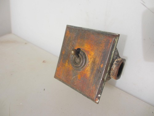 Vintage brass light switch - light,