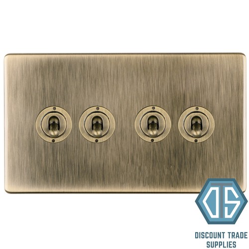 Antique brass screwless - brass,