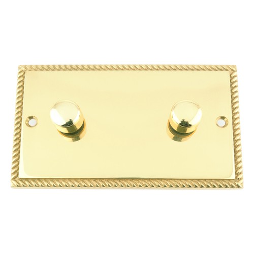 Polished brass georgian dimmer - brass,