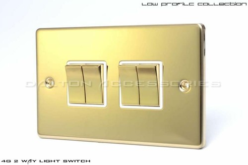 Polished brass light - brass, switches