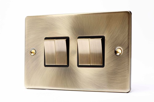 Antique brass light - brass, switches